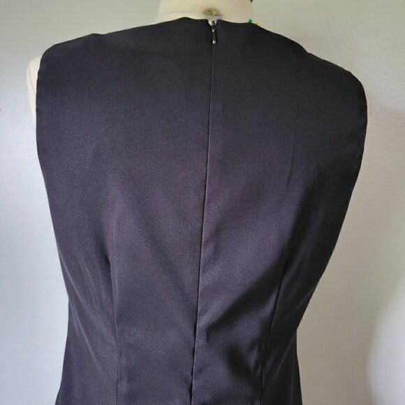 WORN ONCE AGB BLACK SABRINA NECK SHIFT DRESS AUDREY HEPBURN STYLE SZ 12 / L - Picture 9 of 15